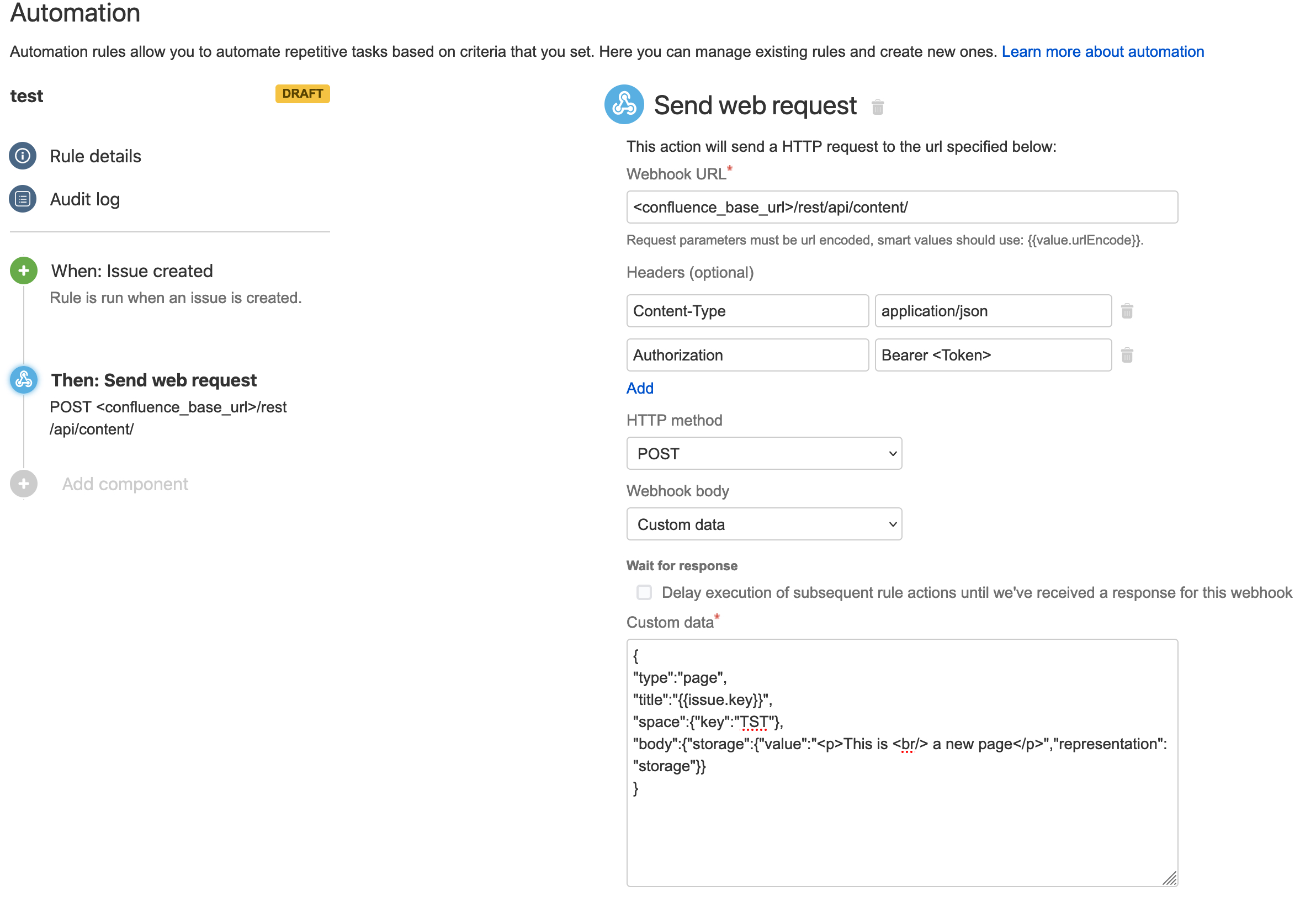 Set A Rule To Create A Confluence Page Automation For Jira Cloud And